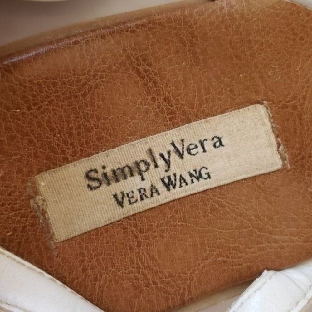 Simply Vera Wang Sandals Shoes White Flat Woman's WOMEN'S Size 10 - Picture 10 of 13